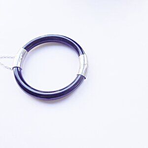 Black Gemstone Bangle Bracelet